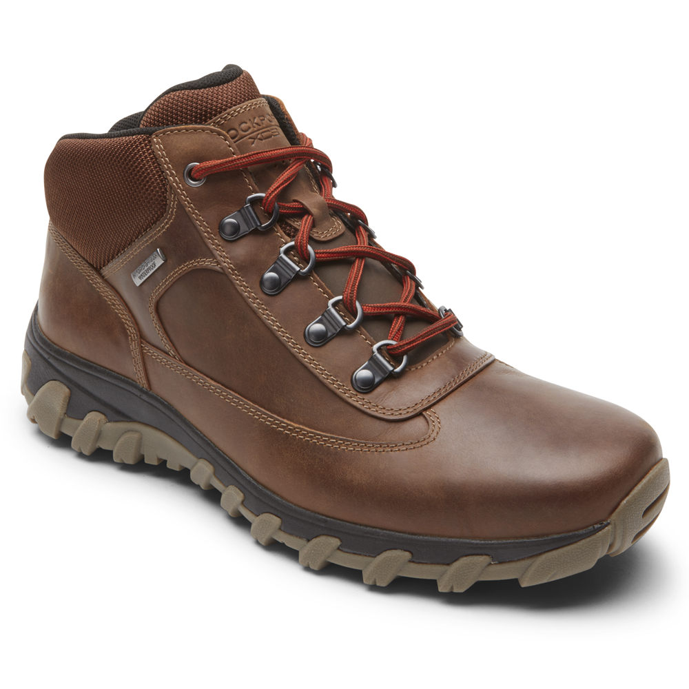 Rockport Boots For Mens Brown - Cold Springs Plus Waterproof Chukka - MZ0196825